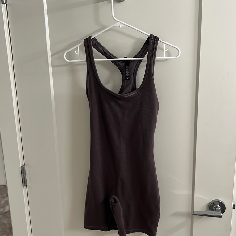 SKIMS dark purple romper